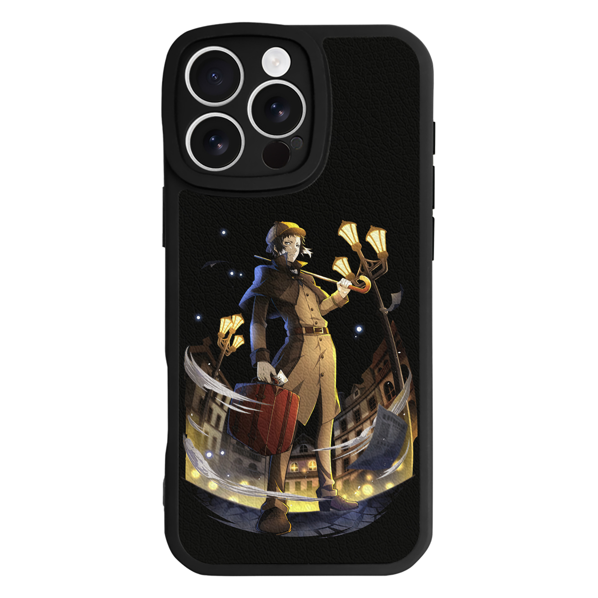 （画像用） 文豪ストレイドッグス Bungo Stray Dogs 【iPhone 16シリーズ対応】シリコンスマホケース（レザー調） 材質：シリコン